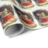 Mouse Reading a Book ラッピングペーパー (ロールコーナー)