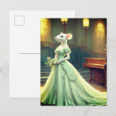 Mouse Wearing Fancy Gown ポストカード (正面/裏面)