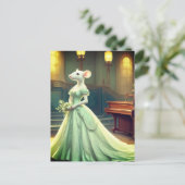 Mouse Wearing Fancy Gown ポストカード (スタンド正面)