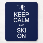 mousepadの平静及びスキーを保って下さい マウスパッド (正面)