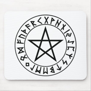 mousepadのRuneの星形五角形 マウスパッド