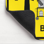 mousepadを醸造している注意の人 マウスパッド (コーナー)