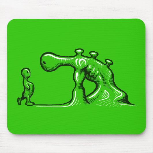 mousepadを離れた顔 マウスパッド (正面)