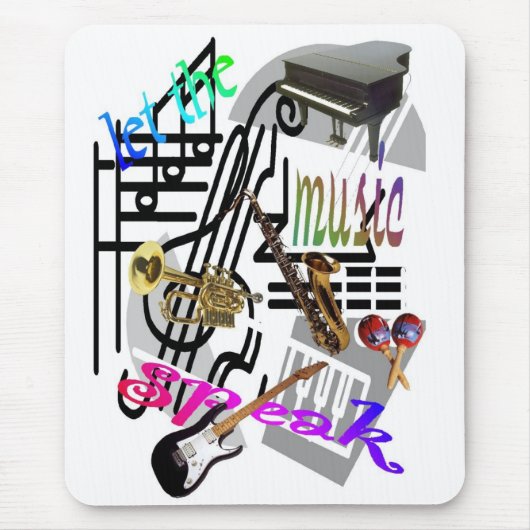 mousepadを音楽話して下さい マウスパッド (正面)