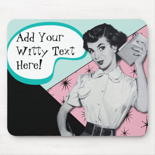 Mousepadヴィンテージの粋な秘書 マウスパッド (正面)