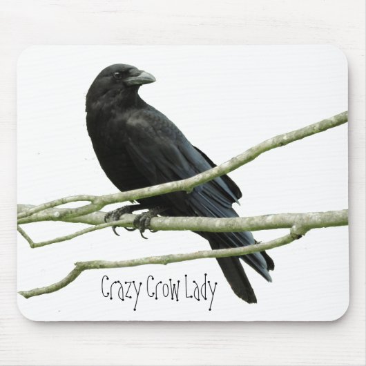 Mousepad熱狂するなカラスの女性 マウスパッド (正面)