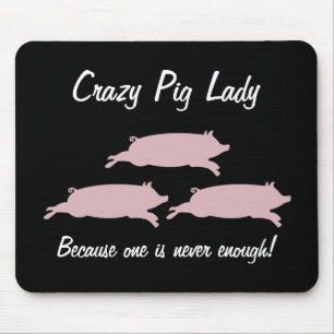 Mousepad熱狂するなブタの女性 マウスパッド