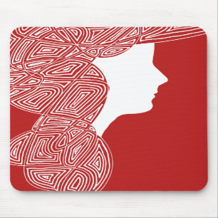 Mousepad赤い女性 マウスパッド