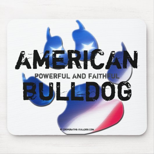Mousepad American Bulldog マウスパッド (正面)