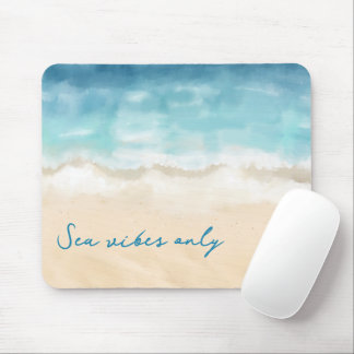 Mousepad Aquarela abstrata mar oceano praia マウスパッド
