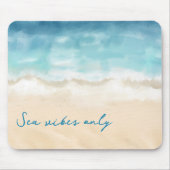 Mousepad Aquarela abstrata mar oceano praia マウスパッド (正面)