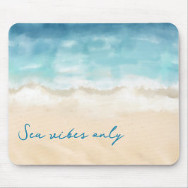 Mousepad Aquarela abstrata mar oceano praia マウスパッド