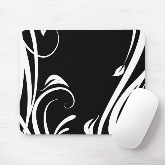 Mousepad arabesco preto e branco マウスパッド (マウス)