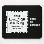 Mousepad - BLACK - QR - PURE Collection マウスパッド (正面)
