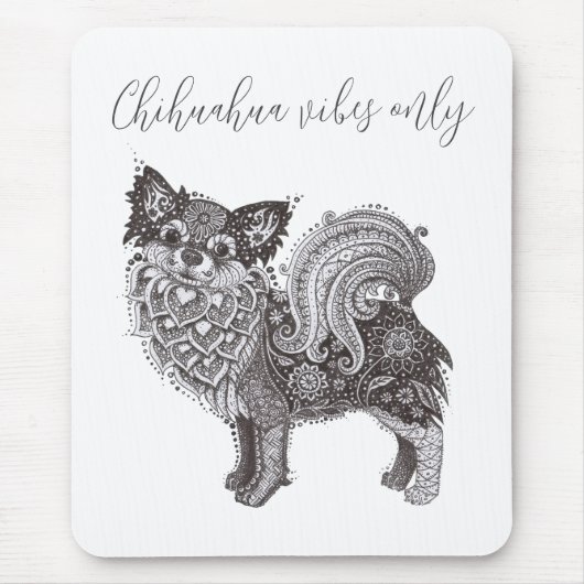 Mousepad Chihuahua Vibes マウスパッド (正面)