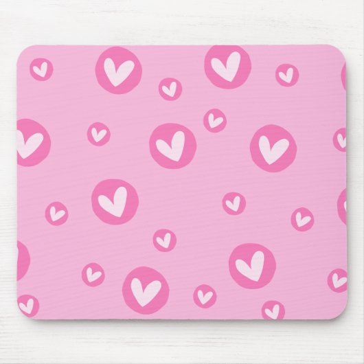 Mousepad Corações Rosa マウスパッド (正面)