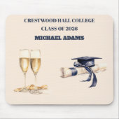 Mousepad-Custom Name Class Year Desk Accessory マウスパッド (正面)