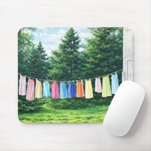 Mousepad Cute & Cozy Laundry Line マウスパッド (マウス)