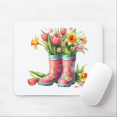 Mousepad-Hello Spring Floral Mouse Pad マウスパッド (マウス)