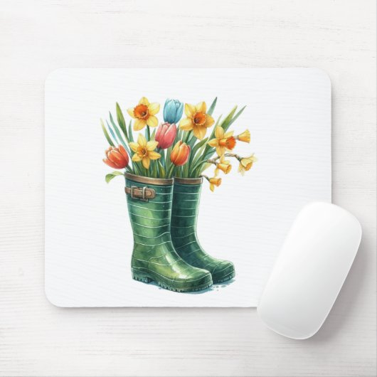 Mousepad-Hello Spring Floral Mouse Pad マウスパッド (マウス)