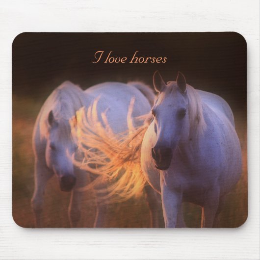Mousepad - I love horses マウスパッド (正面)