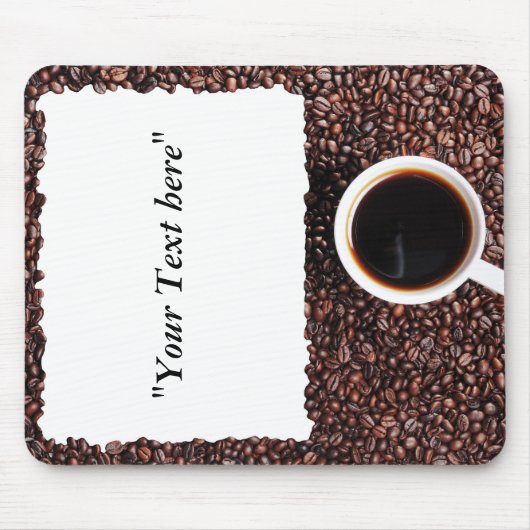 Mousepad mit Kaffemotiv und Textfeld マウスパッド (正面)