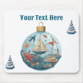 Mousepad Nautical Christmas マウスパッド (正面)