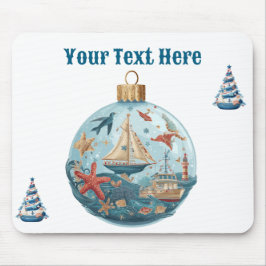 Mousepad Nautical Christmas マウスパッド
