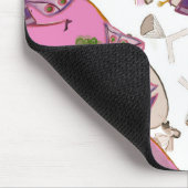 Mousepad pink mushroom fairies design  マウスパッド (コーナー)