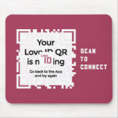 Mousepad - RED - QR - PURE Collection マウスパッド (正面)