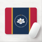 Mousepad with Flag of Mississippi State, USA マウスパッド (マウス)