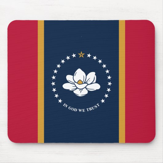 Mousepad with Flag of Mississippi State, USA マウスパッド (正面)