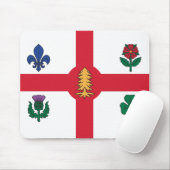 Mousepad with Flag of Montreal, Canada マウスパッド (マウス)