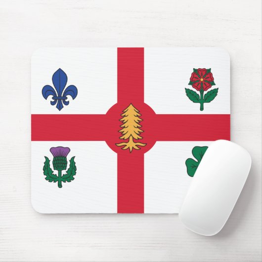 Mousepad with Flag of Montreal, Canada マウスパッド (マウス)