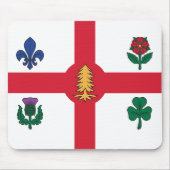 Mousepad with Flag of Montreal, Canada マウスパッド (正面)
