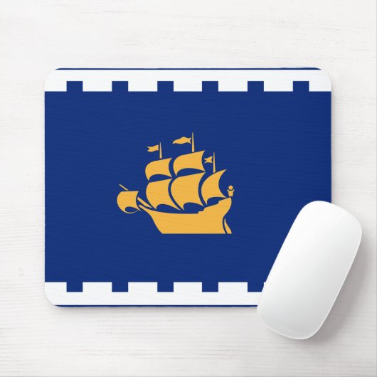 Mousepad with Flag of Quebec City, Canada マウスパッド (マウス)
