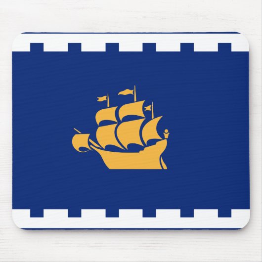 Mousepad with Flag of Quebec City, Canada マウスパッド (正面)