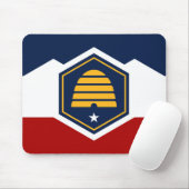 Mousepad with Flag of Utah, USA マウスパッド (マウス)