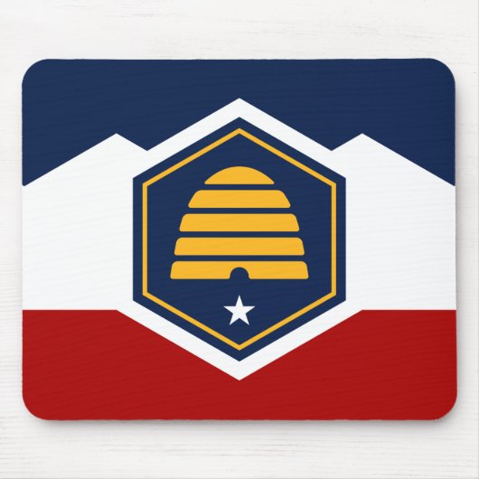 Mousepad with Flag of Utah, USA マウスパッド (正面)