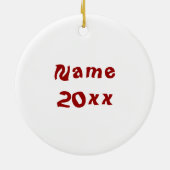 Mouseyクリスマスのオーナメント セラミックオーナメント (裏面)