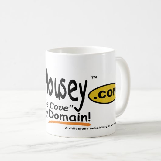 Mouseyドット・コムのマグは行きます コーヒーマグカップ (正面右)