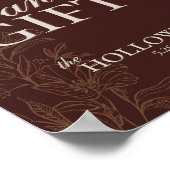 Mousse Brown Wedding Bridal Shower Cards and Gifts ポスター (角)