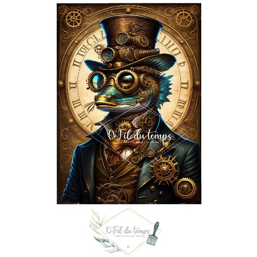 Mousseline Cute Fish Steampunk Hat Tissue paper 薄葉紙