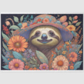 Mousseline Cute Sloth & Flower Hat v5 Tissue paper 薄葉紙 (正面)