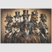 Mousseline Dogs Steampunk Hat Tissue paper 薄葉紙 (正面)