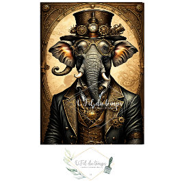 Mousseline Elephant Steampunk Hat Tissue paper 薄葉紙