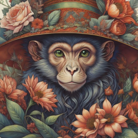 Mousseline Flower Hat  cute chimp v10 Tissue paper 薄葉紙