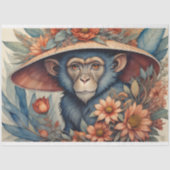 Mousseline Flower Hat  cute chimp v11 Tissue paper 薄葉紙 (正面)