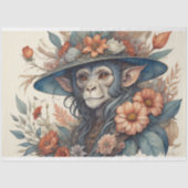 Mousseline Flower Hat  cute chimp v12 Tissue paper 薄葉紙 (正面)