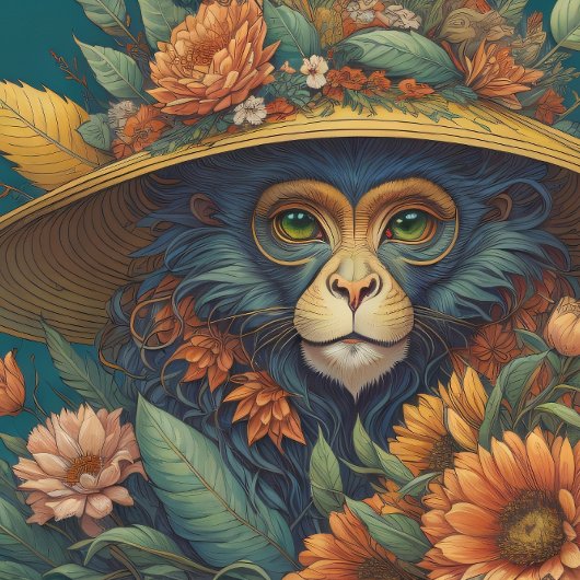 Mousseline Flower Hat Monkey chimp v7 Tissue paper 薄葉紙